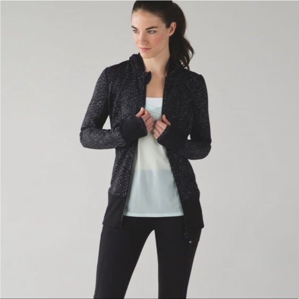 Lululemon Daily Practice Hoodie Sweater Jacket - Samba Snake Black - 2